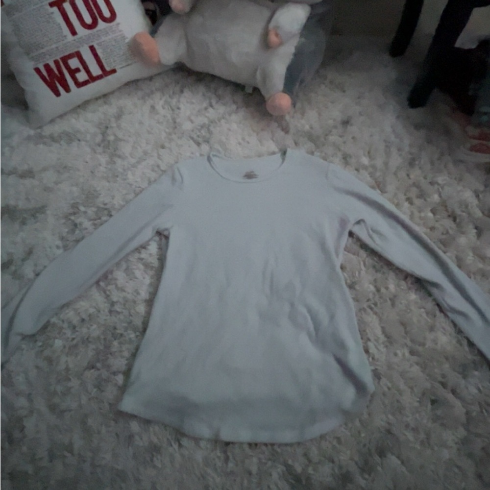 White Polyester White Long-Sleeve Shirt. Size- Medium Brand- ClimateRight
